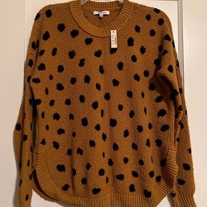 Madewell Painted Spots Dots Pullover Sweater